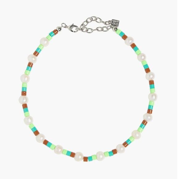DANNIJO Basil 7.5–8mm Cultured Pearl Beaded Choker Necklace NEW - Picture 1 of 6